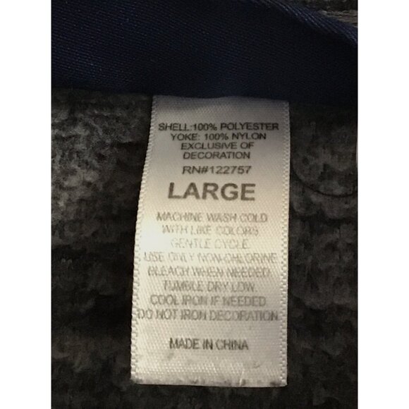 DALLAS COWBOYS AUTHENTIC MEN SOFT GREY PULLOVER HALF ZIP-UP CLOSURE SWEATER SZ L - Picture 4 of 7